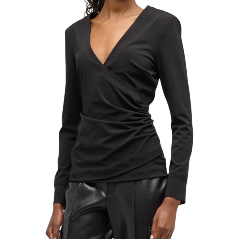 cinq à sept Lina Wrap Knit Top L NWT
